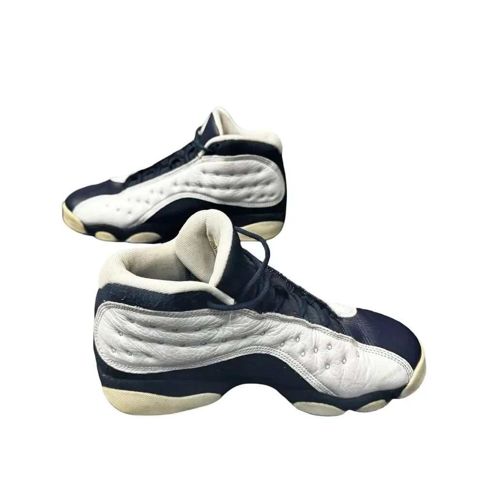 Air Jordan 13 Obsidian Retro Navy White Youth 7Y Basketball Sneakers